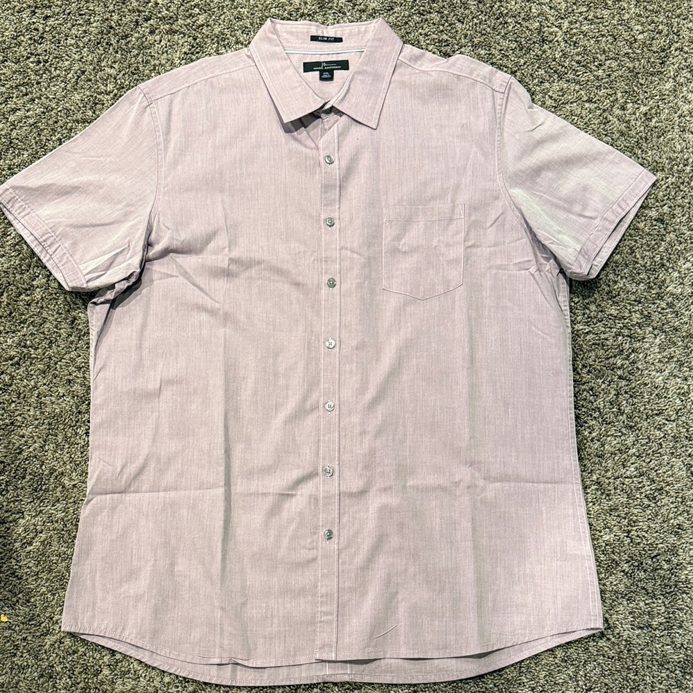 Marc Anthony Lavender Casual Button Down Shirt